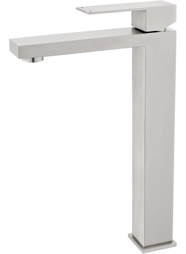 YD Square Basin Mixer Tap Long Body | Modern Bathroom Sink Faucet | Single Lever Water Mixer | Deck Mounted Wash Basin Tap | Durable Brass Construction - Image 1